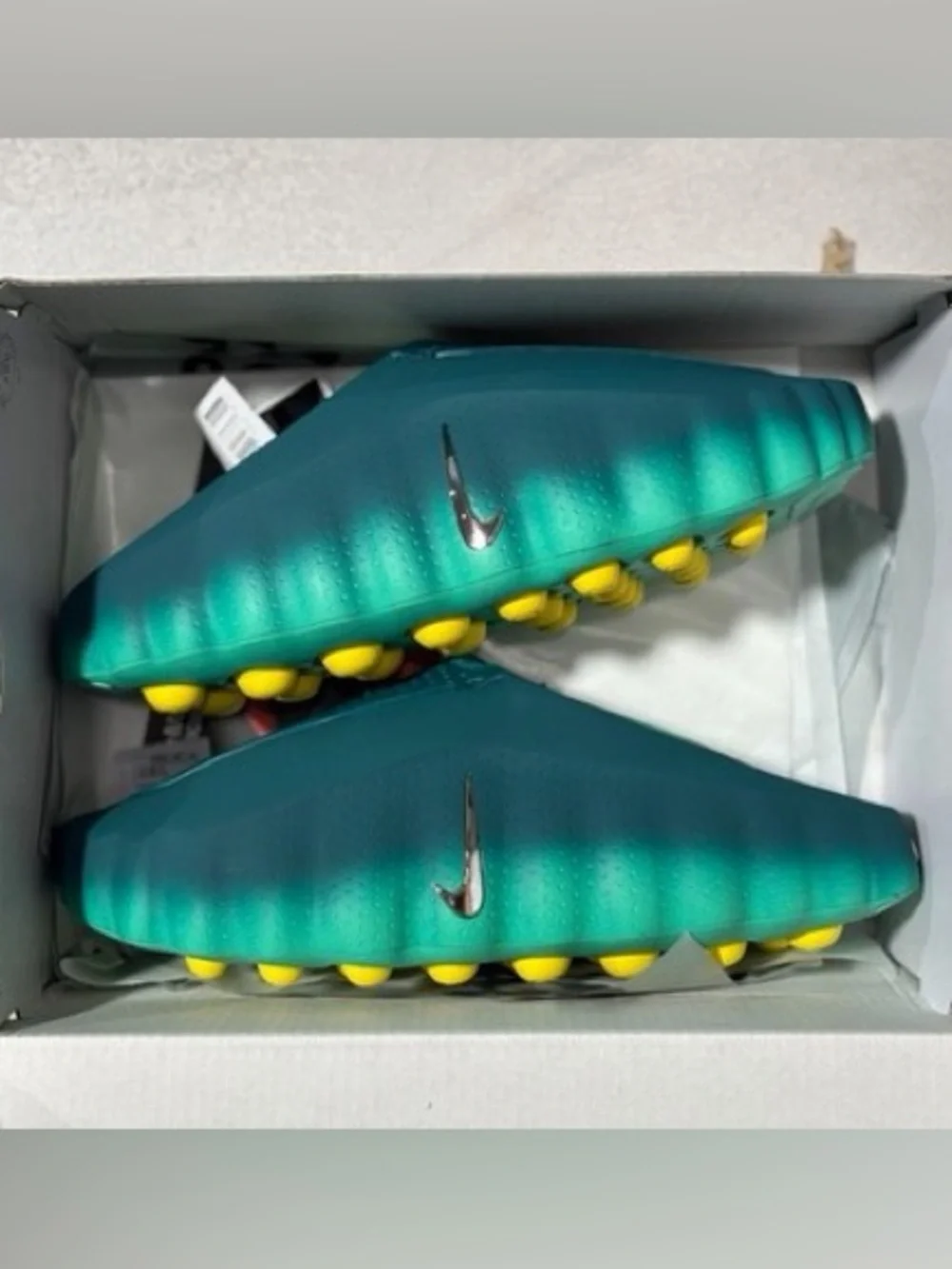 Nike Mind 001 Slides Green and Yellow